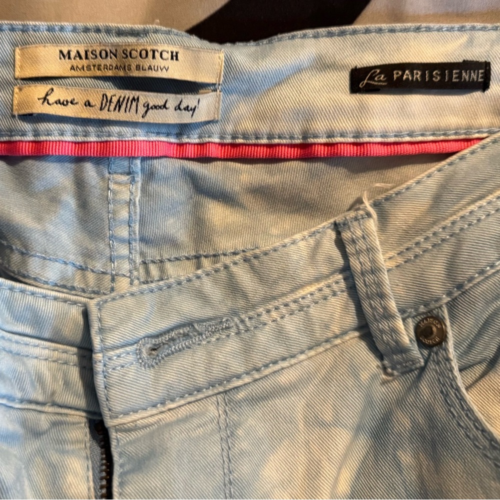 Light Blue cloud motif Skinny Jeans